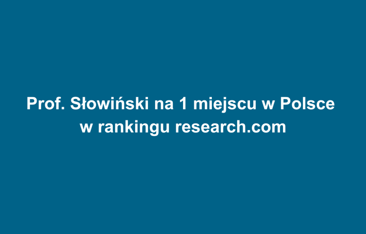 Prof. Słowiński na 1 miejscu w polsce w rankingu research.com